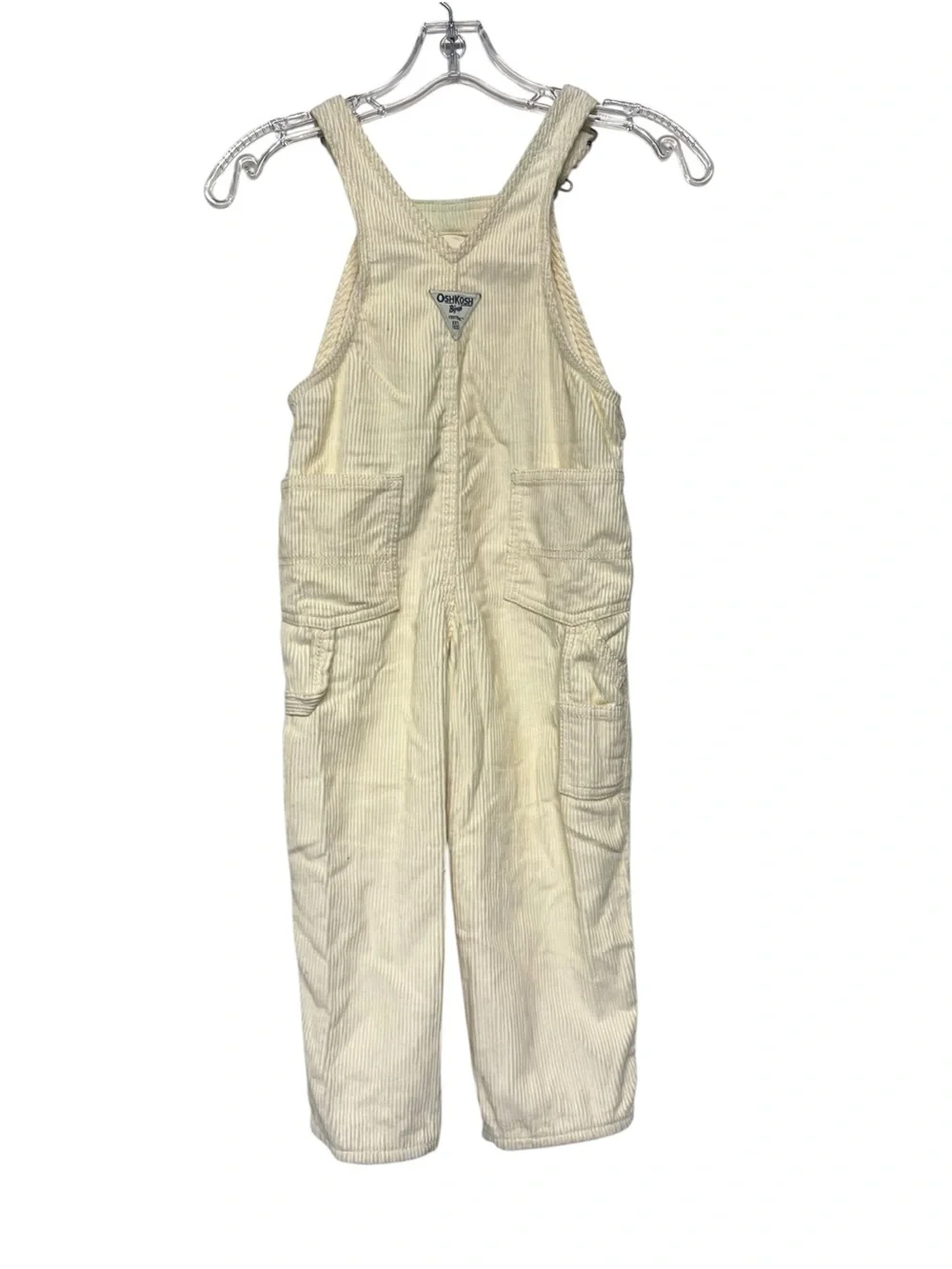 OshKosh B'gosh Cream Corduroy Overalls 4T